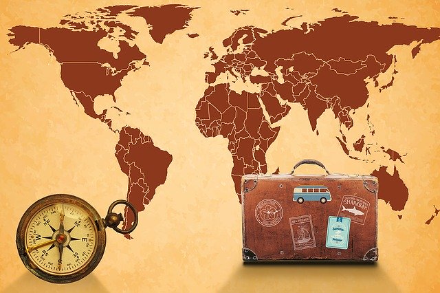 世界地図と海外旅行